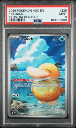 Pokemon Psyduck Ascended Heroes Illustration Rare #226 PSA 9 Mint - Image 1