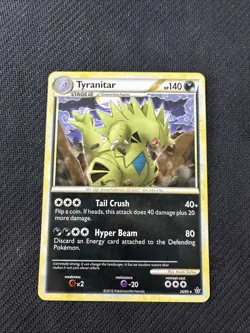 Tyranitar 26/95 HGSS Unleashed Non Holo Rare Pokemon LP - Image 1