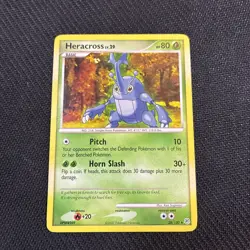 Heracross 28/130 Diamond Pearl Base Non Holo Rare Pokemon HP - Image 1