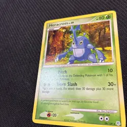 Heracross 28/130 Diamond Pearl Base Non Holo Rare Pokemon HP - Image 3