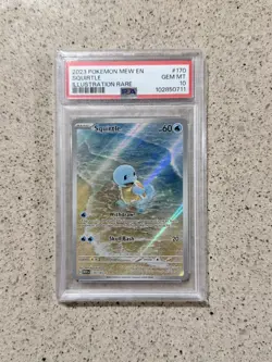2023 Pokemon 151 Squirtle 170/165 Illustration Rare PSA 10 GEM MINT Mew EN - Image 1