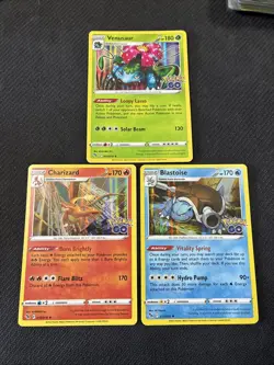 Venusaur Charizard Blastoise Pokemon Go Holo Lot Pokemon Set NM - Image 1