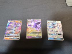 Pokemon Ultra Rare GX Lot Lucario Sm100, Espeon 61/149, Glaceon 39/156 Tcg - Image 1