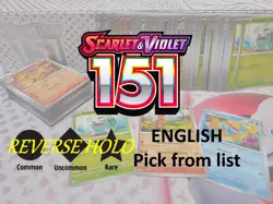 Pokemon Scarlet & Violet 151 TCG Card REVERSE HOLO - English - Pick from list - Image 1