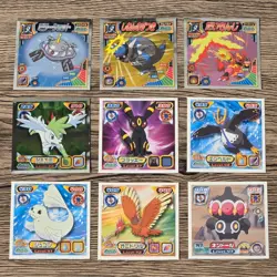 [Lot of 9] Vintage Japanese Pokemon Stickers - 2010 Ensky Amada & Retsuden Dx - Image 1