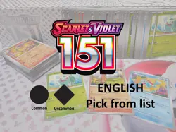 Pokemon Scarlet & Violet 151 TCG Card COMMON UNCOMMON - English - Pick from list - Image 1