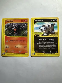 Pokemon TCG Houndour Aquapolis E-Reader Card Lot x2 86/147 87/147 NM - Image 1