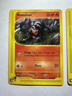 Pokemon TCG Houndour Aquapolis E-Reader Card Lot x2 86/147 87/147 NM - Image 2