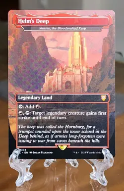 Helm's Deep Shinka The Blood Soaked Keep Borderless NM - EDH LTC MTG - Image 1