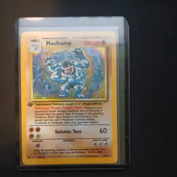 Pokemon TCG Machamp Base Set 8/102 Holo 1st Edition Holo Rare - Image 1