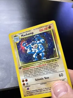 Pokemon TCG Machamp Holo Rare 1st Edition Base Set 8/102 - Image 2