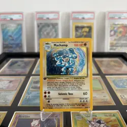 Machamp 8/102 Base Set 1st Edition Holo Rare 1999 Vintage Pokemon Card - Image 2