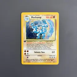 Machamp 8/102 Base Set 1st Edition Holo Rare 1999 Vintage Pokemon Card - Image 4