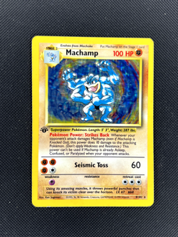 Machamp 8/102 Holo Rare 1st Edition Base Set Pokemon Card LP - Image 1