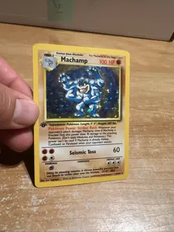 Pokemon Machamp 1st Edition Base Set Holo Rare 8/102 - Image 1