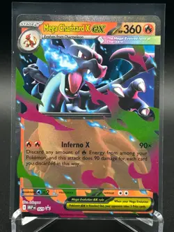 Pokemon TCG Mega Charizard X ex 029 Mega Evolution Black Star Promo Holo NM - Image 1