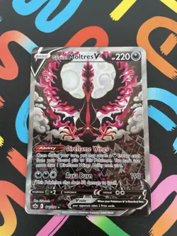 Pokemon TCG Galarian Moltres V Chilling Reign Full Art Holo Card 176/198 - Image 1