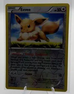 2014 Pokemon Eevee 80/111 Reverse Holo XY Furious Fists TCG Card LP+ - Image 1