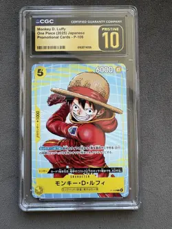 CGC 10 Pristine Monkey D. Luffy P-106 One Piece TCG Japanese Promo Card - Image 1