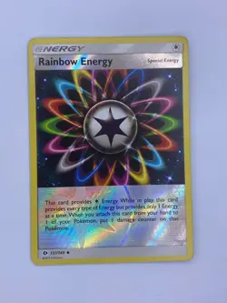 Rainbow Energy 137/149 - Reverse Holo - Pokemon Card- Sun & Moon - English NM - Image 1