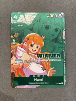P-102 Nami WINNER Stamp (Winner Pack 2026 Vol. 2) One Piece TCG Promo Card Foil - Image 1