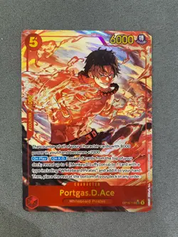 One Piece TCG Portgas. D. Ace OP16-118 Alt Art SEC Parallel English Card - Image 1