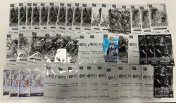 One Piece TCG Card Game Bundle Of 46 Tournament Packs, Judge Pre Release Promos - Image 1