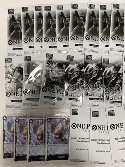 One Piece TCG Card Game Bundle Of 46 Tournament Packs, Judge Pre Release Promos - Image 2