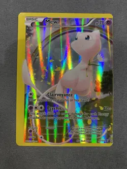 Mew XY110 Mythical Collection Black Star Promo Pokemon TCG Card ERROR MISCUT OC - Image 1