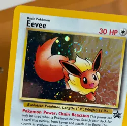 Eevee 11 Holo Promo Black Star Pokemon Card with Swirl Excellent Condition (3) - Image 2