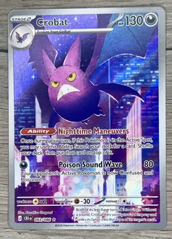 Pokemon Crobat 093/086 Illustration Rare Card Mega Evolution Chaos Rising - Image 1