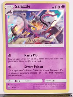 HOLO Salazzle 47/111 VLP Crimson Invasion Sun Moon Pokemon Card $2 Flat Shipping - Image 1