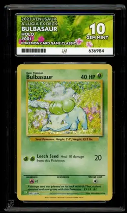 Bulbasaur 001/034 CLB Classic Collection ACE 10 - Pokemon Card - Image 1