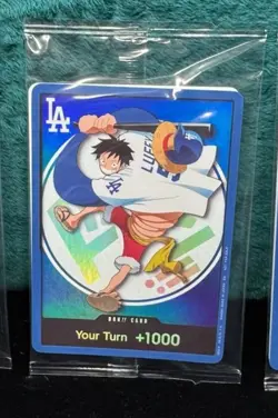 2026 ONE PIECE LOS ANGELES DODGERS MONKEY D LUFFY DON CARD PROMO SEALED - Image 1