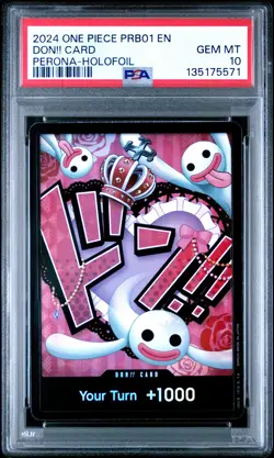 2024 ONE PIECE PRB01-PREM BOOSTER -ONE PIECE CARD THE BEST- DON!! CARD PSA 10 - Image 1