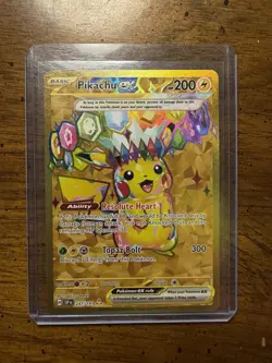 Pokemon Pikachu TCG Card Surging Sparks EX Gold 247/191 - Image 1