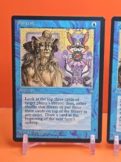 🔵❄🔵 (4) 1995 MAGIC THE GATHERING PORTENT ICE AGE UNPLAYED 🔵❄🔵 - Image 2