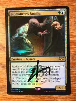 Magic the Gathering MTG foil Biomancer's Familiar Ravnica Allegiance signed NM - Image 1