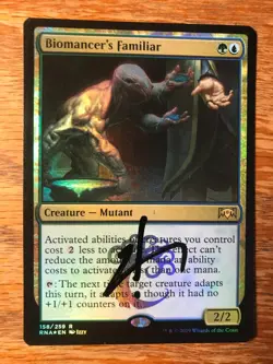 Magic the Gathering MTG foil Biomancer's Familiar Ravnica Allegiance signed NM - Image 2