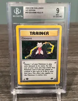 Pokemon 2000 Gym Challenge Holo 1st Edition Giovanni 18/132 Grade 9 Mint - Image 1