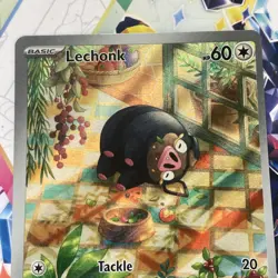 Pokemon Lechonk Sv03 Obsidian Flames 209/197 Holo Illustration - Ultra Rare Mint - Image 3