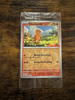 Pokemon TCG Charmander 004/165 SV 151 GameStop Exclusive Promo Sealed - Image 1