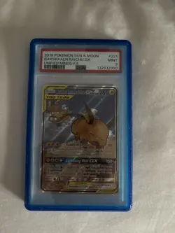 Pokemon Raichu & Alolan Raichu GX - Sun & Moon - Unified Minds - 221/236 - PSA 9 - Image 1