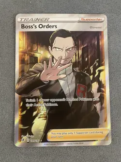 Boss’s Orders Giovanni Full Art 189/192 Rebel Clash Pokemon TCG - Image 1