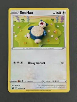 Snorlax 109/159 Pokemon SWSH: Crown Zenith Regular Asako Ito Crochet - Image 2