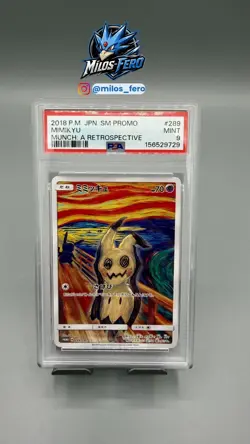 MIMIK YU MUNCH: A RETROSPECTIVE 2018 POKEMON JAPANESE SM PROMO 289 MINT PSA 9 - Image 1