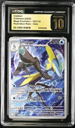 Inteleon 142/132 Illustration Rare IR Pokemon Mega Evolution CGC 10 PRISTINE - Image 1