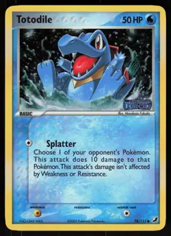 Pokemon Totodile 78/115 Unseen Forces INVERTED Upside Down Reverse Holo NM - Image 1