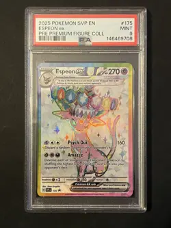 Pokemon TCG Espeon ex SVP 175 Scarlet & Violet Promo Holo English 2025 PSA 9 - Image 1