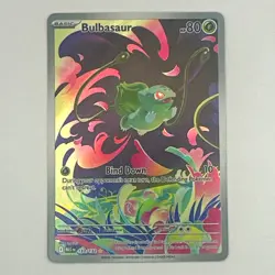 Pokemon Bulbasaur 166/165 Illustration Rare Holo SV 151 English 2023 - Image 1
